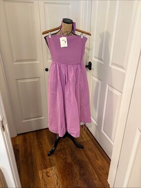 Anthropologie Lavender Strapless Midi bubble Dress